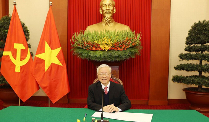 Tổng Bí thư, Chủ tịch nước Nguyễn Phú Trọng điện đàm với Thủ tướng Nhật Bản Xư-ga Y-ô-si-hi-đê