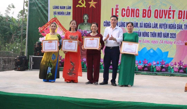 Nghệ An: Làng Nam Lâm, xã Nghĩa Lâm, huyện Nghĩa Đàn đón chuẩn Nông thôn mới.