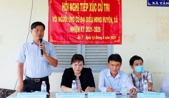 Long An: Huyện Cần Đước tiếp xúc cử tri vận động bầu cử