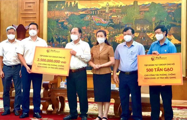 T&T Group ủng hộ 1.000 tấn gạo và 5 tỷ đồng tiếp sức cho Bắc Ninh, Bắc Giang chống dịch