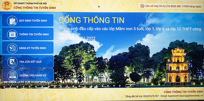 Hà Nội: Tổ chức thử nghiệm đăng ký tuyển sinh trực tuyến vào lớp đầu cấp