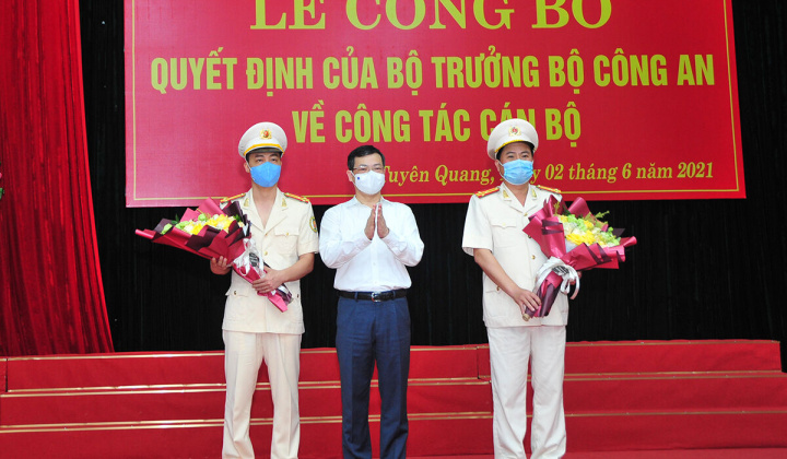 Tuyên Quang: Công an tỉnh có 2 tân Phó Giám đốc