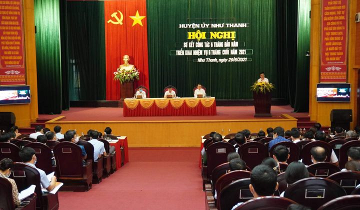 Huyện ủy Như Thanh sơ kết 6 tháng đầu năm và triển khai nhiệm vụ 6 tháng cuối năm 2021