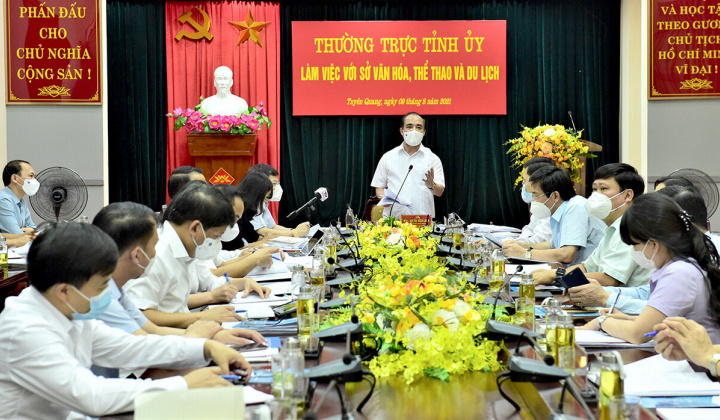 Tuyên Quang: Thường trực Tỉnh uỷ làm việc với Sở Văn hoá, Thể thao và Du lịch