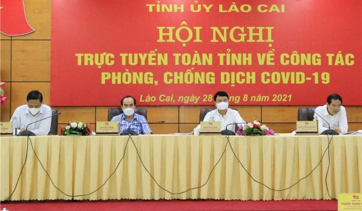 Lào Cai: Hội nghị trực tuyến toàn tỉnh về công tác phòng, chống dịch Covid-19