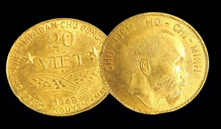 Đồng tiền vàng lịch sử của Chủ tịch Hồ Chí Minh