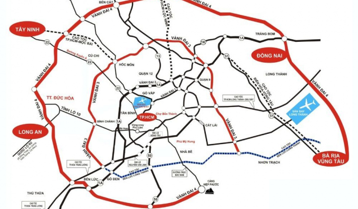 5 địa phương triển khai các dự án của đường Vành đai 4 thành phố Hồ Chí Minh