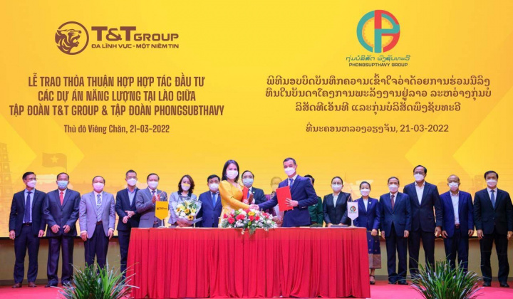 T&T Group hợp tác với tập đoàn hàng đầu của Lào, phát triển 2.500 MW điện tái tạo