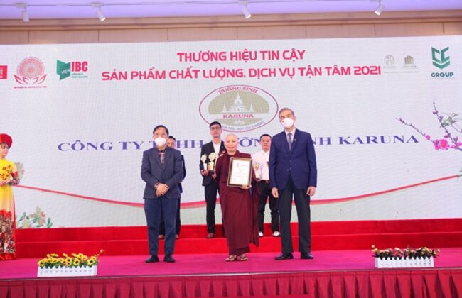 Karuna được bình chọn là Top 10 “Thương hiệu tin cậy - Sản phẩm chất lượng - Dịch vụ tận tâm” năm 2021