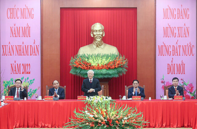 Tổng Bí thư chúc Tết các đồng chí lãnh đạo, nguyên lãnh đạo Đảng, Nhà nước