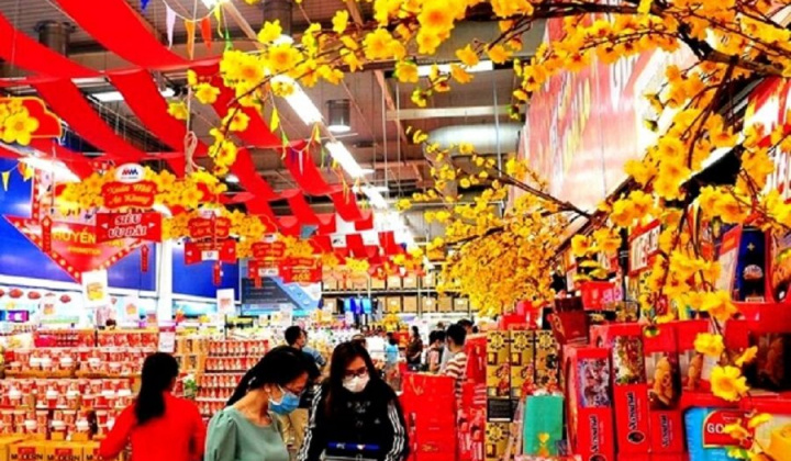 Người dân nô nức mua sắm Tết "đẩy" CPI tháng 1 tăng 0,19%