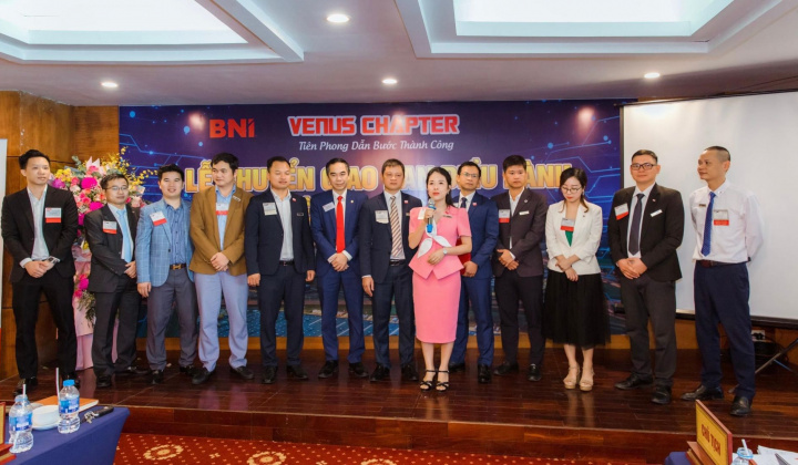 BNI Venus tổ chức sự kiện kết nối kinh doanh ngành công nghiệp và chuyển giao Ban điều hành mới