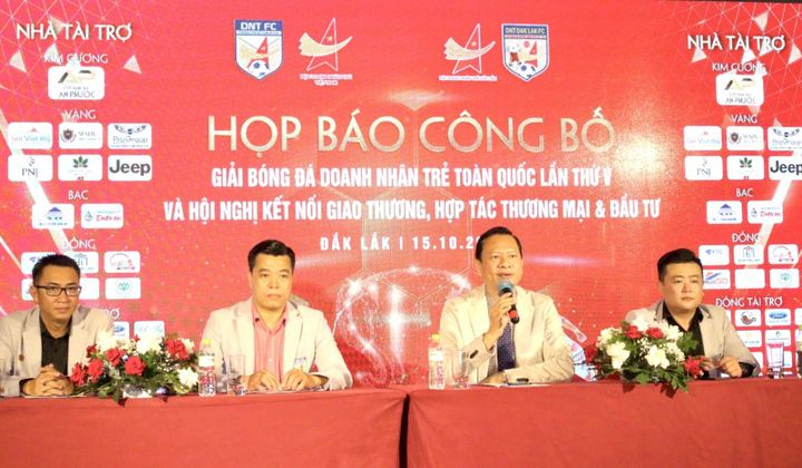 Đắk Lắk: Quy tụ 28 đội bóng tham gia Giải bóng đá Doanh nhân trẻ toàn quốc lần thứ V