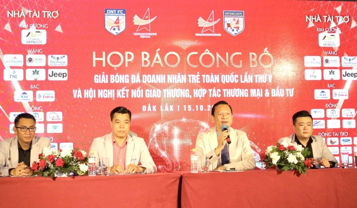 Đắk Lắk: Quy tụ 28 đội bóng tham gia Giải bóng đá Doanh nhân trẻ toàn quốc lần thứ V