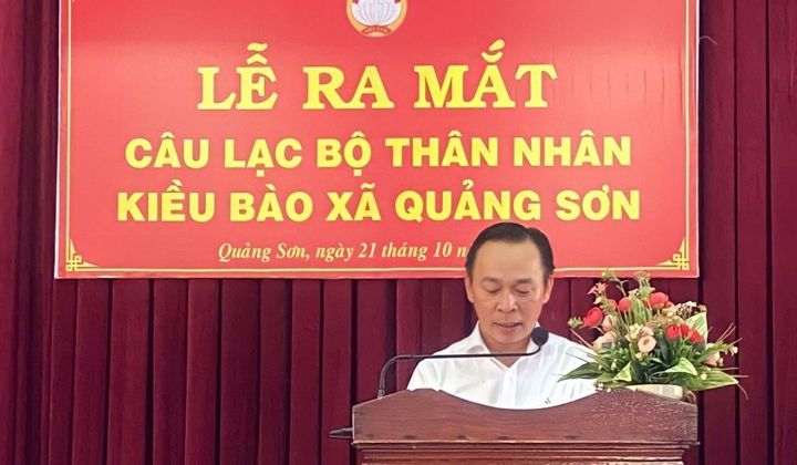 Ninh Thuận: Ra mắt Câu lạc bộ (CLB) thân nhân kiều bào xã Quảng Sơn, huyện Ninh Sơn