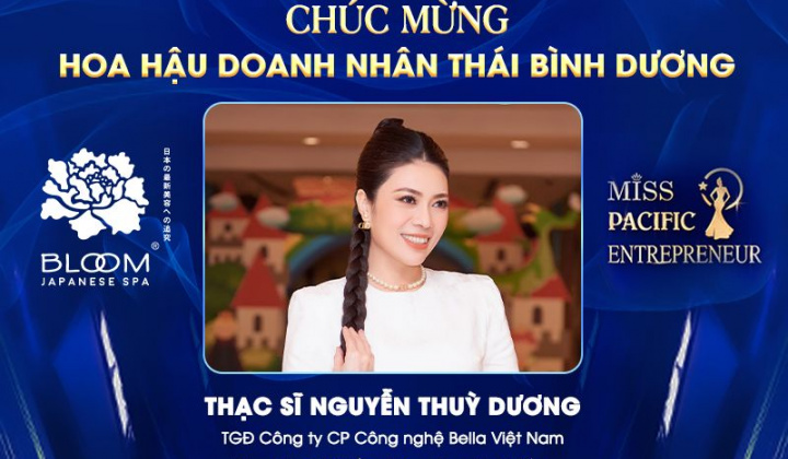CEO Nguyễn Thuỳ Dương - Hoa hậu Doanh nhân Thái Bình Dương 2022