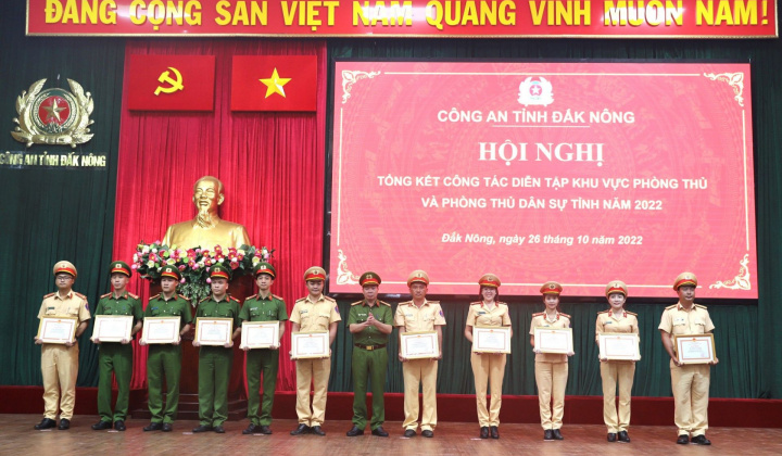 Công an Đắk Nông tổng kết công tác diễn tập khu vực phòng thủ và phòng thủ dân sự năm 2022