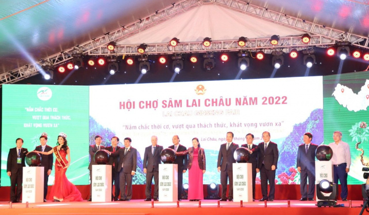 Khai mạc Hội chợ Sâm Lai Châu năm 2022