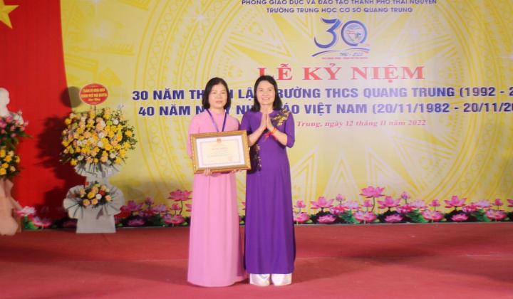 Thái Nguyên: Kỷ niệm 30 năm ngày thành lập trường THCS Quang Trung