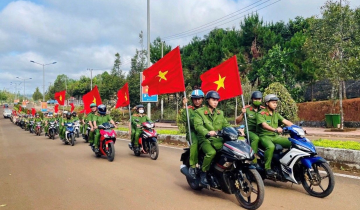 Công an Đắk Nông ra quân thực hiện đợt cao điểm bảo đảm ANTT dịp Tết nguyên đán