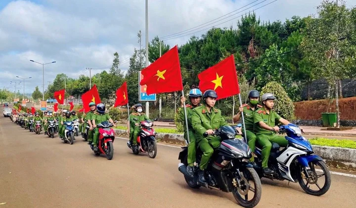 Công an Đắk Nông ra quân thực hiện đợt cao điểm bảo đảm ANTT dịp Tết nguyên đán