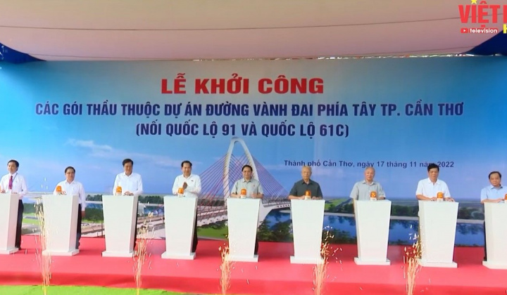 Thủ tướng Phạm Minh Chính dự lễ khởi công đường vành đai phía Tây TP. Cần Thơ