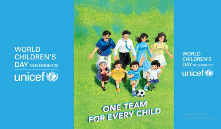 Trụ sở TNG Holdings Vietnam chuyển màu xanh, truyền thông điệp vì tương lai trẻ em thế giới