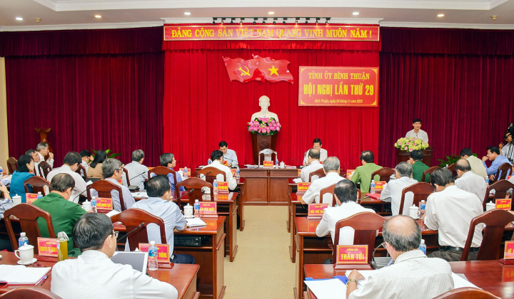Bình Thuận - Hội nghị lần thứ 29 Ban Chấp hành Đảng bộ tỉnh (khóa XIV)