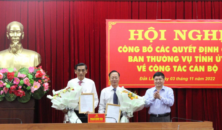 Đắk Lắk: Công bố các quyết định của Ban Thường vụ Tỉnh ủy về công tác cán bộ