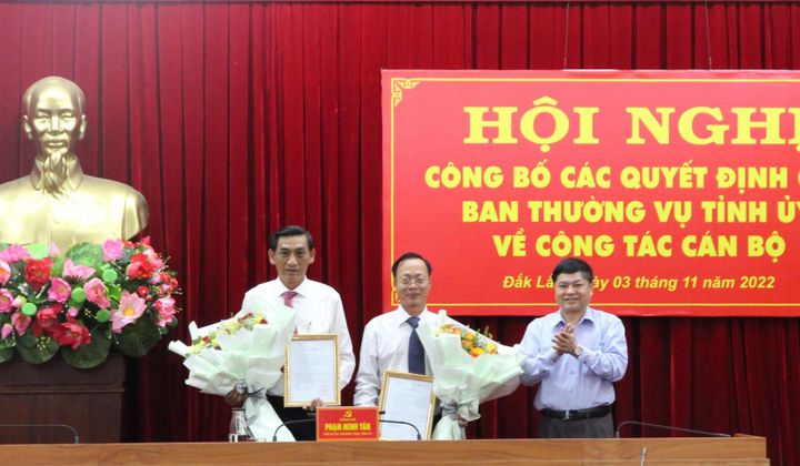 Đắk Lắk: Công bố các quyết định của Ban Thường vụ Tỉnh ủy về công tác cán bộ
