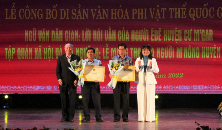 Đắk Lắk: Được công nhận thêm 2 di sản văn hóa phi vật thể Quốc Gia