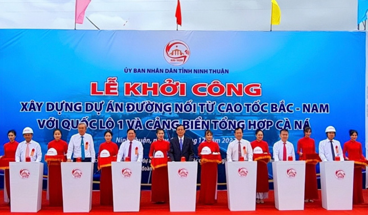 Khởi công Dự án đường nối từ cao tốc Bắc-Nam với Quốc lộ 1 và Cảng Cà Ná