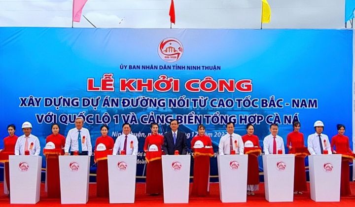 Khởi công Dự án đường nối từ cao tốc Bắc-Nam với Quốc lộ 1 và Cảng Cà Ná