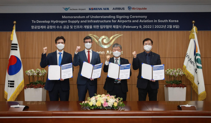 Airbus và doanh nghiệp Hàn Quốc nghiên cứu sử dụng hydro tại sân bay Incheon, Hàn Quốc