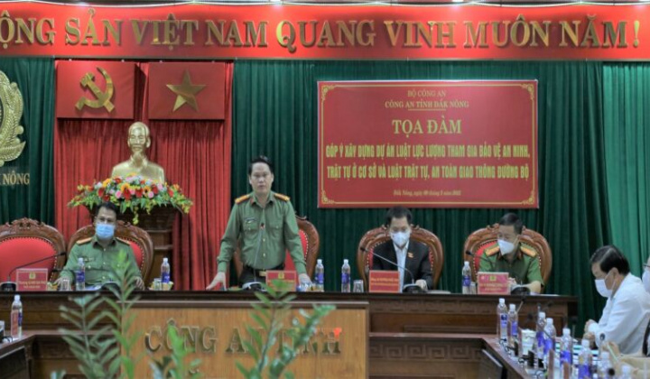 Công an tỉnh Đắk Nông tọa đàm góp ý xây dựng dự án Luật