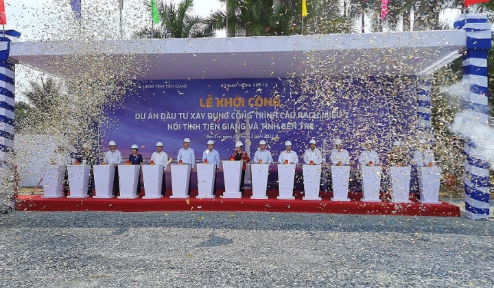 Khởi công xây dựng cầu Rạch Miễu 2