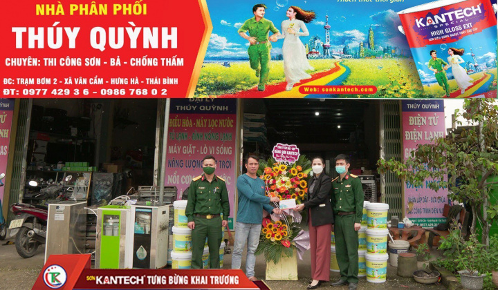 Hãng sơn Kantech: Khai trương Nhà phân phối Thúy Quỳnh - Thái Bình
