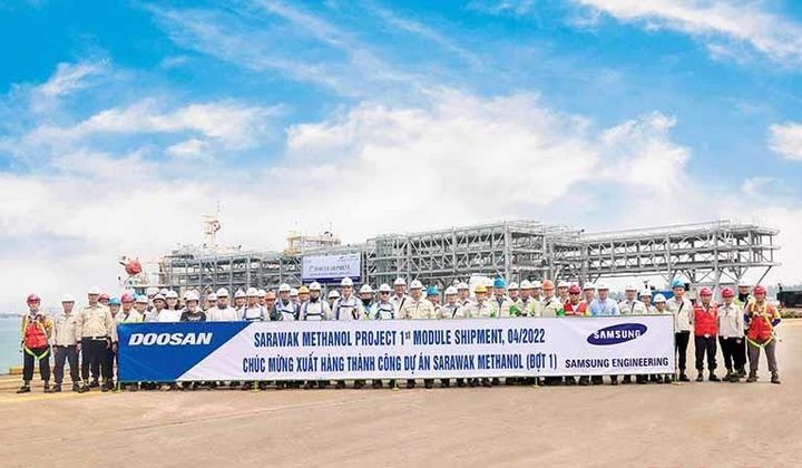 Doosan Việt Nam xuất 9 mô-đun cho Nhà máy Lọc hóa dầu Sarawak, Malaysia