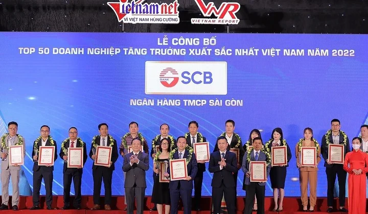 SCB được tôn vinh trong Top 50 Doanh nghiệp tăng trưởng xuất sắc nhất Việt Nam