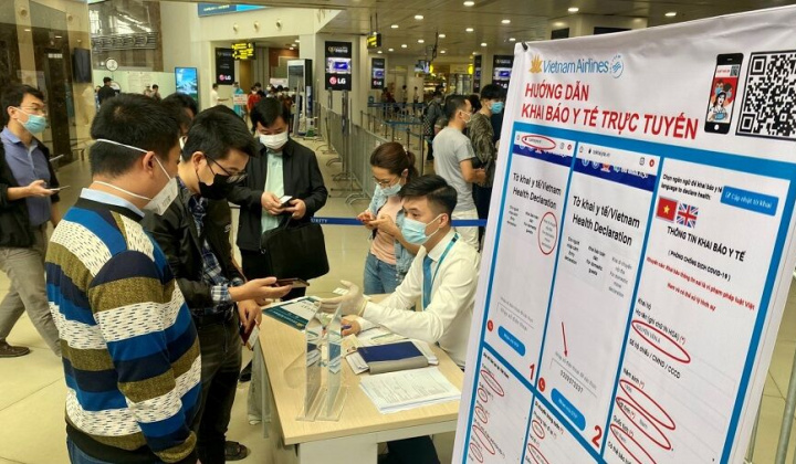 Bộ Y tế: Không yêu cầu khai báo y tế với người nhập cảnh vào Việt Nam từ 27/4