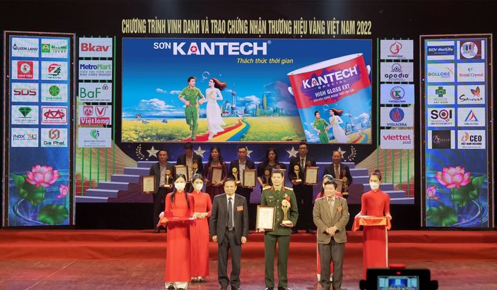 Sơn Kantech nhận Giải thưởng Thương hiệu Vàng Việt Nam năm 2022