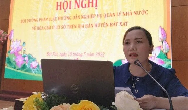 Bát Xát: Bồi dưỡng pháp luật, hướng dẫn nghiệp vụ QLNN về hòa giải ở cơ sở