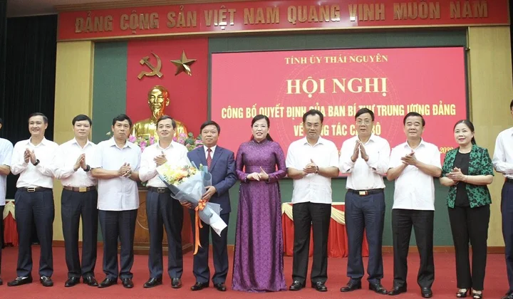 Thái Nguyên: Công bố quyết định của Ban Bí thư Trung ương Đảng về công tác cán bộ