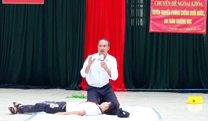 Trường THCS Thiệu Hoà (Thanh Hoá): Phòng chống đuối nước, an toàn trường học cho các em học sinh