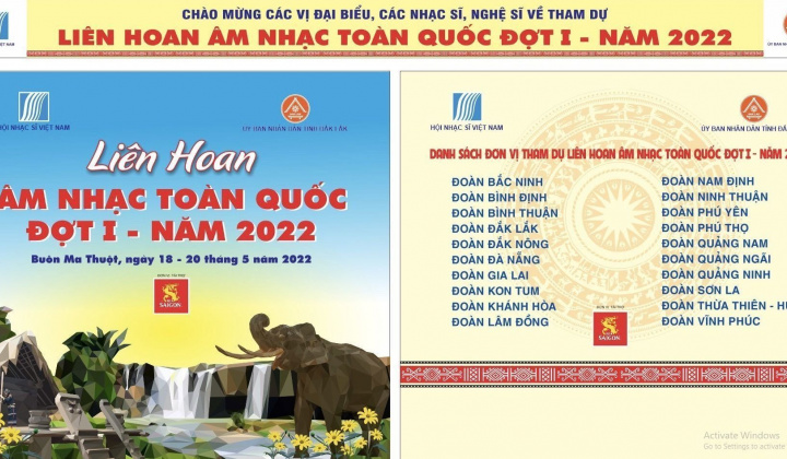 Đắk Lắk: Liên hoan âm nhạc Toàn quốc đợt I – Năm 2022