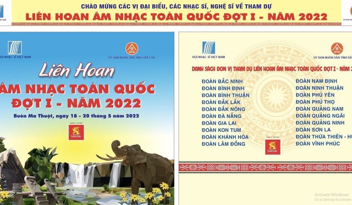 Đắk Lắk: Liên hoan âm nhạc Toàn quốc đợt I – Năm 2022