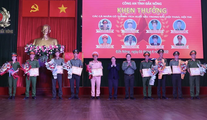 Đắk Nông: Tuyên dương CBCS Công an đạt thành tích cao trong các giải đấu thể thao