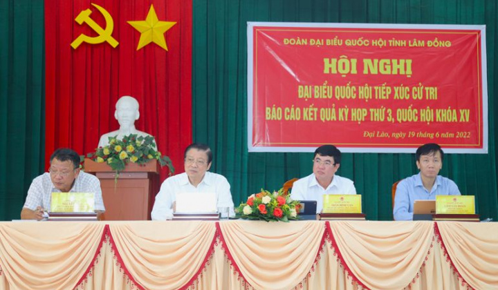 Đoàn ĐBQH Tỉnh Lâm Đồng tiếp xúc cử tri tại xã Đại Lào Thành phố Bảo Lộc