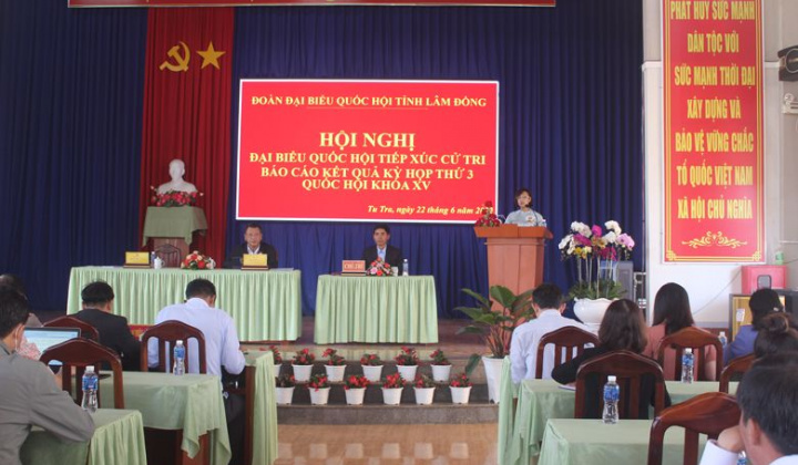 Lâm Đồng: Đoàn Đại biểu Quốc Hội tiếp xúc cử tri, kỳ họp thứ III