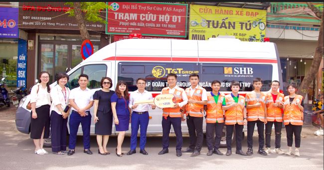 T&T Group và SHB tặng xe cứu thương cho Đội hỗ trợ sơ cứu FAS Angel Hà Nội